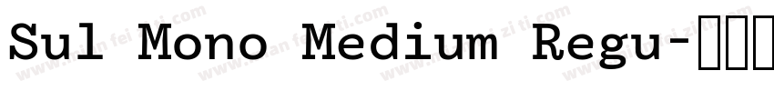 Sul Mono Medium Regu字体转换